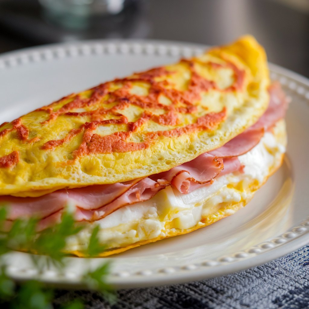 Omelete de Queijo e Presunto
