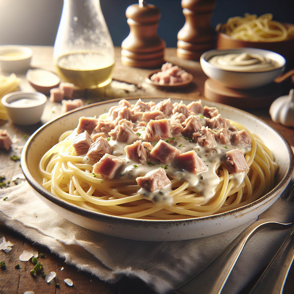 macarrão com atum fácil, receita de macarrão com atum e creme de leite, macarrão rápido com atum, macarronada prática para o dia a dia